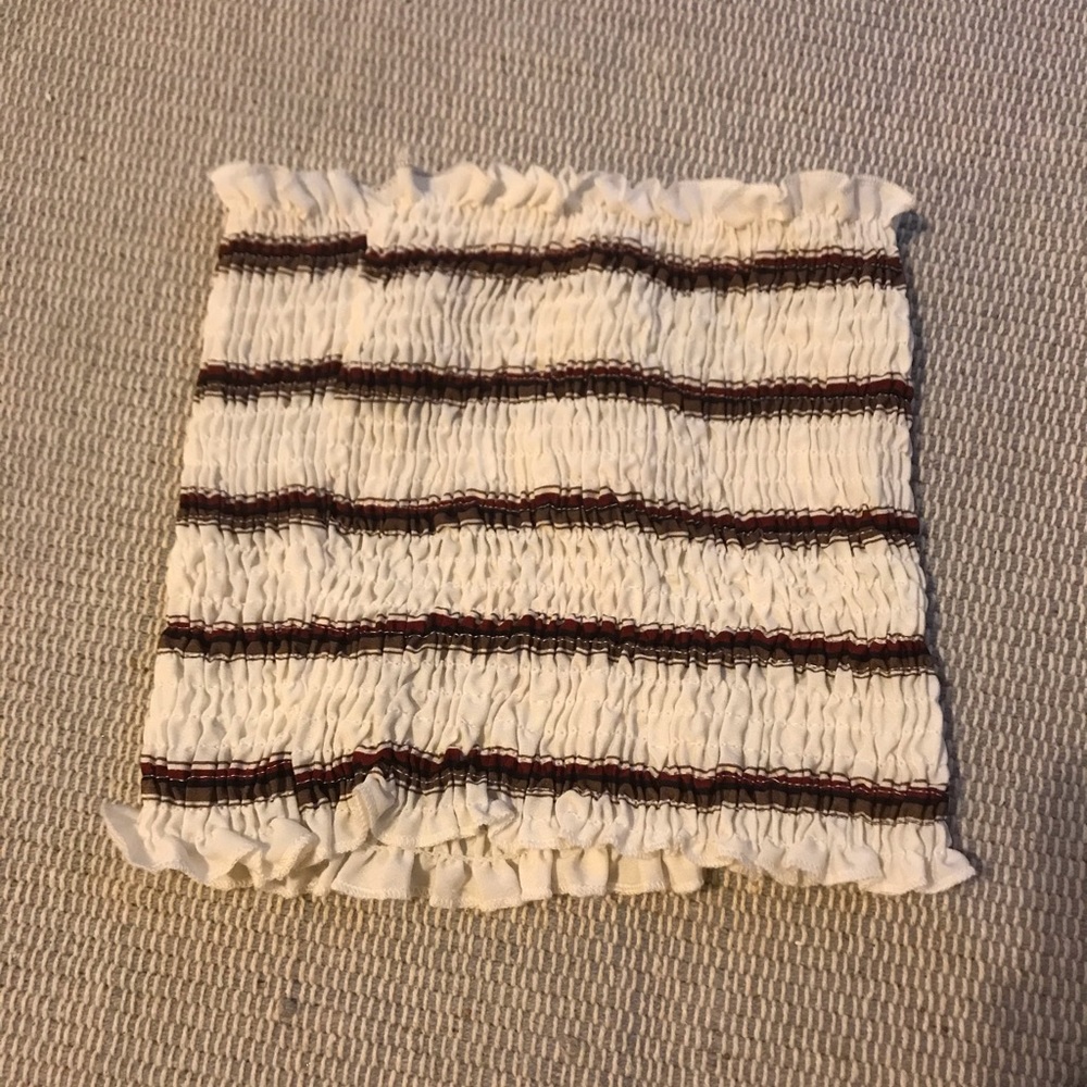 Striped Crop tube top